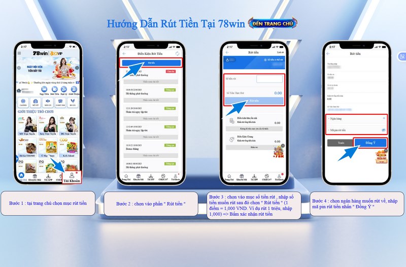 78win - Khám phá nhà cái cá cược uy tín nhất khu vực châu Á 11 Hướng Dẫn Rút Tiền 78Win