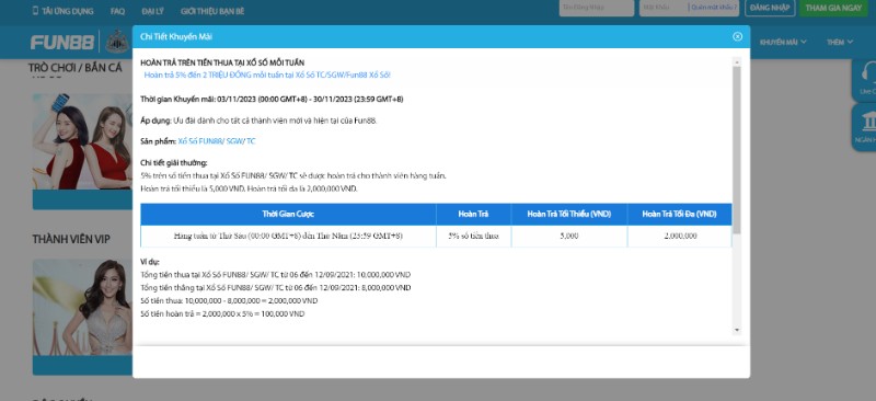 Khuyến mãi Fun88 - Đa dạng sự kiện siêu khủng tại nhà cái 20 Hoàn Trả Tiền Thua Xổ Số Mỗi Tuần Cực Khủng Tới 5%