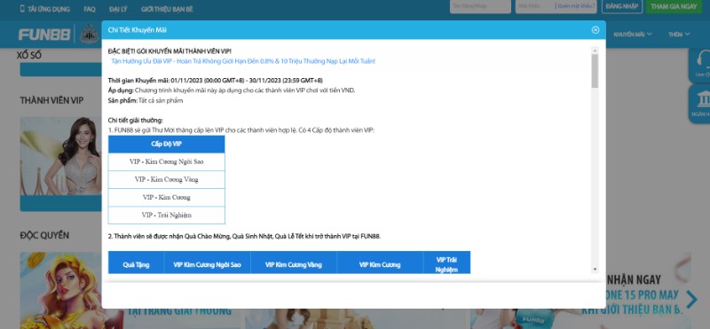 Khuyến mãi Fun88 - Đa dạng sự kiện siêu khủng tại nhà cái 21 Khuyến Mãi Fun88 Gửi Tới Các Thành Viên Vip